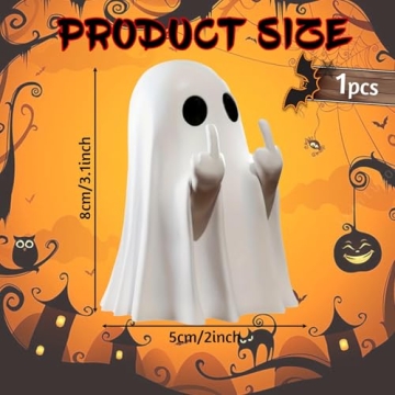 Whimsical Halloween Ghost Figurine - Cute & Spooky Decor for Any Space