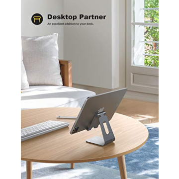 Lamicall Tablet Stand - Multi-Angle Holder for iPads and Tablets