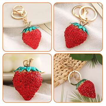 Unisex 03 Key Chain, Strawberry, One Size