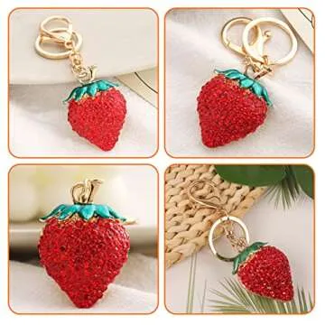 Unisex 03 Key Chain, Strawberry, One Size