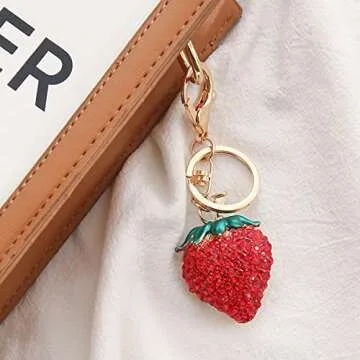 Unisex 03 Key Chain, Strawberry, One Size