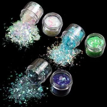 Allstarry 12 Colors Glitter for Nail Art and Crafts