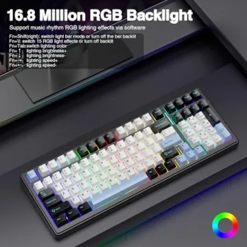 AULA F99 Wireless Mechanical Keyboard with RGB Lighting