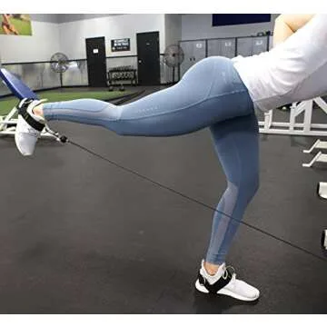 Brinx FIT Straps for Glute Kickbacks (Pair of 2)- Best Cable Attachment for hamstrings, Hip Abduction, Adduction, ab Exercises and Leg Workouts! Replaces Ankle Collar for Fitness Bodybuilding