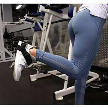 Brinx FIT Straps for Glute Kickbacks (Pair of 2)- Best Cable Attachment for hamstrings, Hip Abduction, Adduction, ab Exercises and Leg Workouts! Replaces Ankle Collar for Fitness Bodybuilding