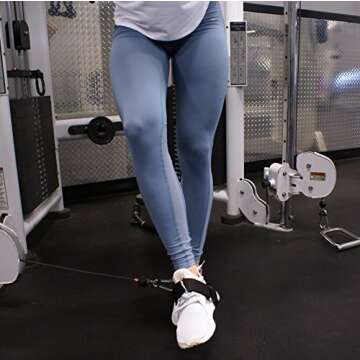 Brinx FIT Straps for Glute Kickbacks (Pair of 2)- Best Cable Attachment for hamstrings, Hip Abduction, Adduction, ab Exercises and Leg Workouts! Replaces Ankle Collar for Fitness Bodybuilding