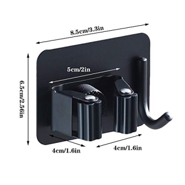 DAIREN Mop Broom Holder Rack for Efficient Home Organization