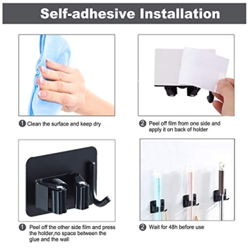 DAIREN Mop Broom Holder Rack for Efficient Home Organization