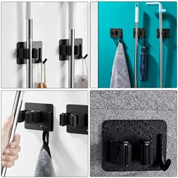 DAIREN Mop Broom Holder Rack for Efficient Home Organization