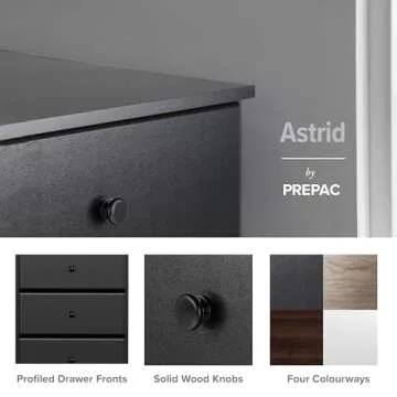 Prepac Astrid 6 Drawer Dresser for Stylish Storage