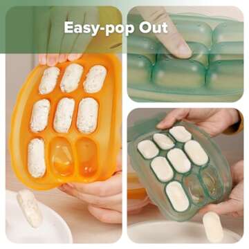 Haakaa Silicone Nibble Freezer Tray - Breastmilk Teething Popsicle Mold - Baby Food Maker - BPA Free...