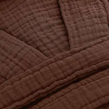 ORMES Muslin Unisex Bathrobe Women & Men, Turkish 100% Cotton Kimono Lightweight Robe | Long Robes S...