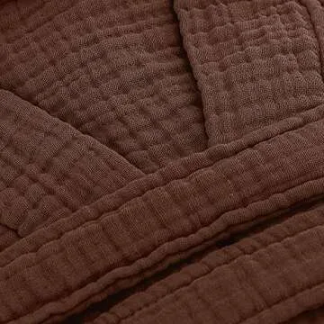 ORMES Muslin Unisex Bathrobe Women & Men, Turkish 100% Cotton Kimono Lightweight Robe | Long Robes S...