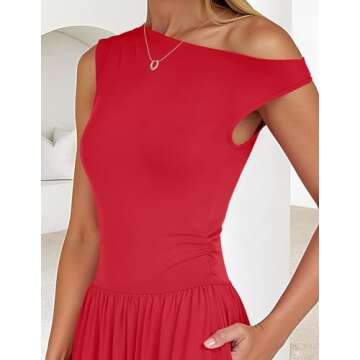 ZESICA Women's Sleeveless Maxi Dress with Pockets