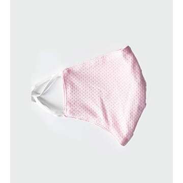 COOLINKO Mulberry Cotton Polyester Spandex Face Covering Mask - Breathable Washable Reusable Fashion Mouth Muffle Guard Head Accessory (Pink)