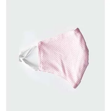 COOLINKO Mulberry Cotton Polyester Spandex Face Covering Mask - Breathable Washable Reusable Fashion Mouth Muffle Guard Head Accessory (Pink)