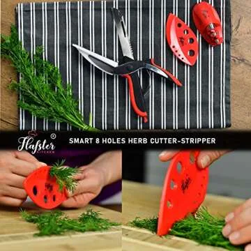 Flafster Kitchen Scissors with Sharpener for Easy Cooking