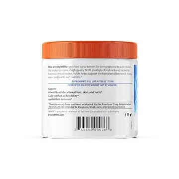 Doctor's Best MSM Powder, Pure OptiMSM for Health Boost
