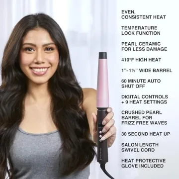 Remington CI9538 Pro Curling Wand for Perfect Waves