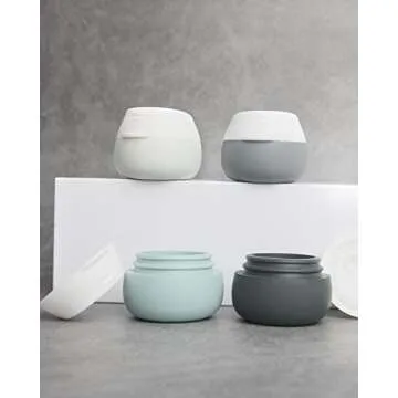 Gemice Silicone Travel Jars - Leakproof & TSA Approved Containers