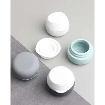 Gemice Silicone Travel Jars - Leakproof & TSA Approved Containers