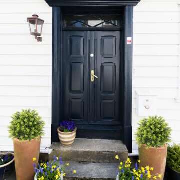 Aoutyers 2ft Topiary Trees Artificial Outdoor 24'', Artificial Outdoor Plants Decor, Artificial Bush Ball Tree UV Resistant, Set of 2