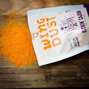 Kosmos Q Kickin’ Cajun Wing Dust - 5 Oz Bag for Wings, Popcorn & More - Dry BBQ Wings Rub with Spicy Cajun Heat (Kickin’ Cajun)