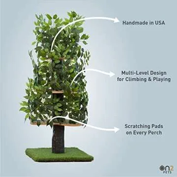 On2 Pets Cat Tree - Stylish Multi-Level Cat Condo