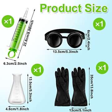 Jiuguva 5 Pcs Women's Mad Scientist Costume for Adult Halloween Party Costume(M)