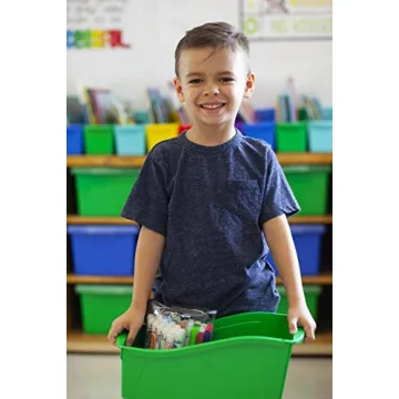 Storex Large Book Bin Organizer for Home & Classroom