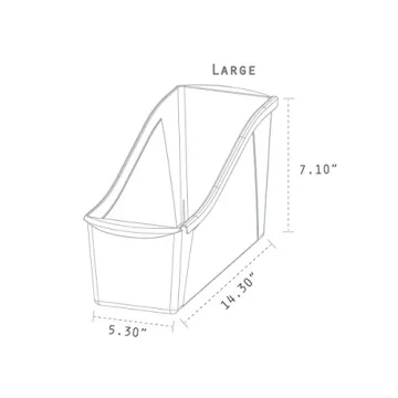 Storex Large Book Bin Organizer for Home & Classroom