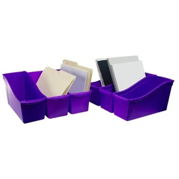 Storex Large Book Bin Organizer for Home & Classroom
