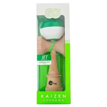 Kendama USA Kaizen Half Split Kendamas Sticky Paint Options & Extras Included (Green)