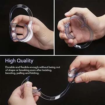 30-Pack Dental Cheek Retractor, Professional Autoclavable Mouth Opener Retractors, 100% BPA-Free, for Dentist, Teeth Whitening, Party, Mouthguard Challenge Game - Size M, Clear