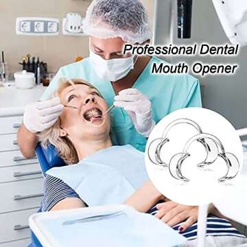 30-Pack Dental Cheek Retractor, Professional Autoclavable Mouth Opener Retractors, 100% BPA-Free, for Dentist, Teeth Whitening, Party, Mouthguard Challenge Game - Size M, Clear