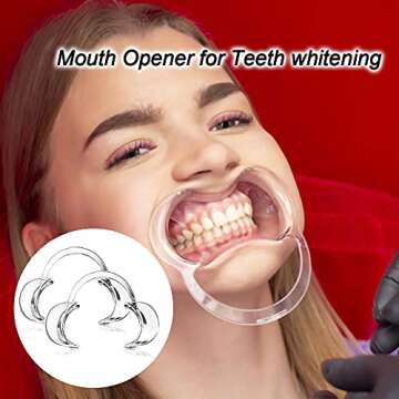 30-Pack Dental Cheek Retractor, Professional Autoclavable Mouth Opener Retractors, 100% BPA-Free, for Dentist, Teeth Whitening, Party, Mouthguard Challenge Game - Size M, Clear