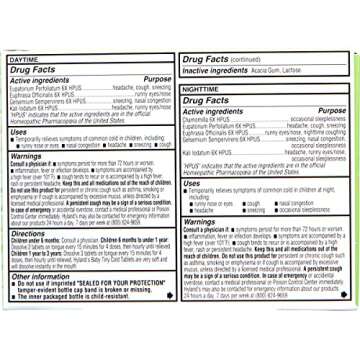 Hyland's Baby Tiny Cold Tablets, Safe Day & Night Relief