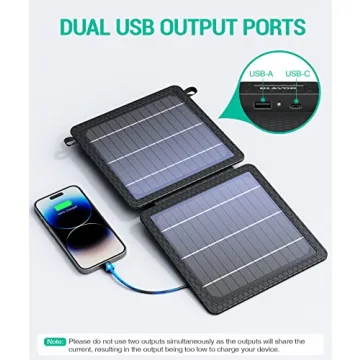 BLAVOR Portable Solar Charger 10W IPX4 Waterproof