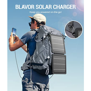 BLAVOR Portable Solar Charger 10W IPX4 Waterproof