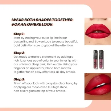 The Lip Bar Vegan Liquid Matte Lipstick Duo Kit - Long Lasting
