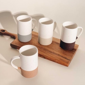 Mora Ceramics 12oz Coffee Mug Set of 4 Assorted Colors