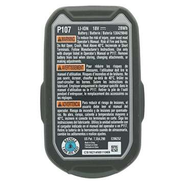 RYOBI P107 Compact Lithium Ion Battery for Tools