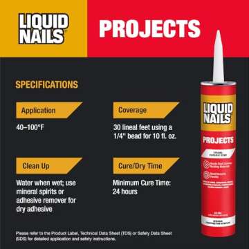 Liquid Nails 10 oz Interior Projects Latex Construction Adhesive Tan
