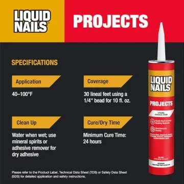 Liquid Nails 10 oz Interior Projects Latex Construction Adhesive Tan