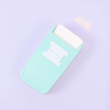 Craftelier - Multimaterial Tab Shaped Punch for Creating Custom Tabs on Craft Projects | Suitable for Many Materials | Tab Size 4 x 1.5 cm (1.57“ x 0.39”) | Turquoise Color