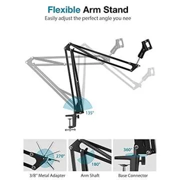 Adjustable InnoGear Microphone Stand for Blue Yeti