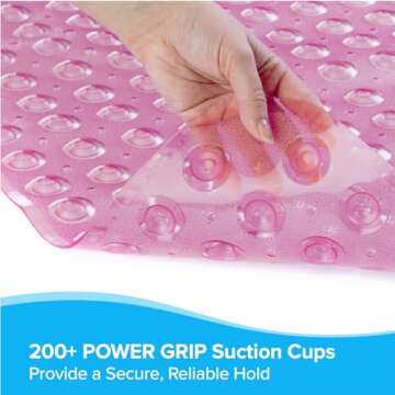 SlipX Solutions Non-Slip Bath Mat for Safety & Comfort