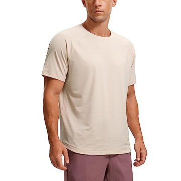 CRZ YOGA Men's Lightweight Athletic T-Shirt - Breathable & Stylish Workout Gear