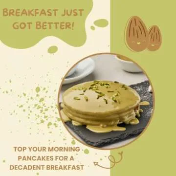 Alma Gourmet Sicilian Pistachio Topping Sauce Imported From Italy | Premium Quality Pistachio Topping Ideal For Ice Cream, Waffles, Pancakes, Crepes, Pastries, Cakes, Overnight Oats, Pistachio Latte | 17.6oz (500g) (Pack of 1)