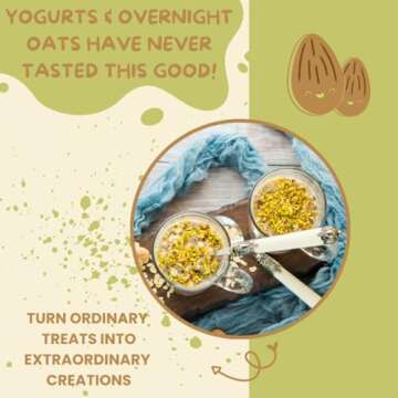 Alma Gourmet Sicilian Pistachio Topping Sauce Imported From Italy | Premium Quality Pistachio Topping Ideal For Ice Cream, Waffles, Pancakes, Crepes, Pastries, Cakes, Overnight Oats, Pistachio Latte | 17.6oz (500g) (Pack of 1)